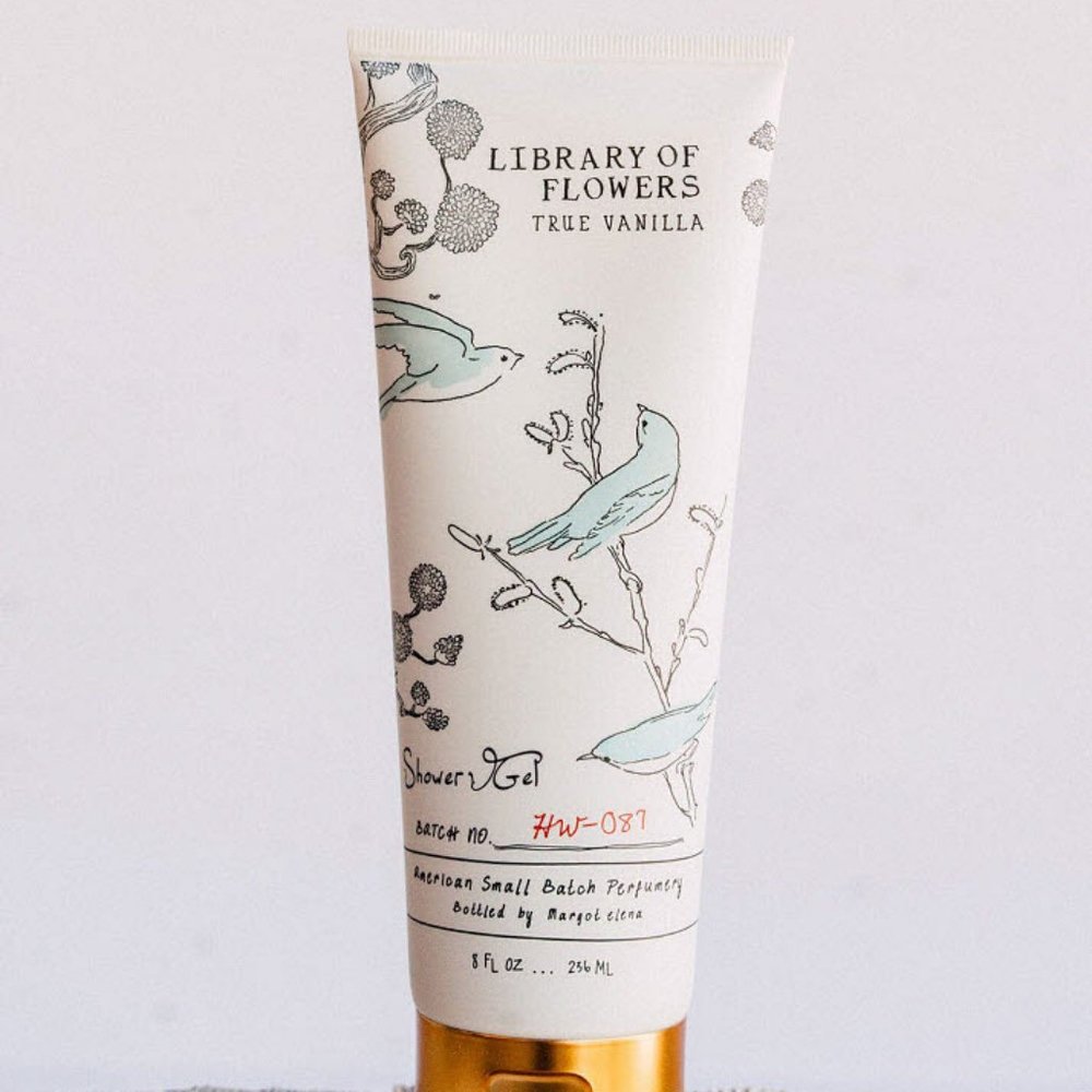 Library of Flowers Shower Gel ~ True Vanilla ~ 8 oz